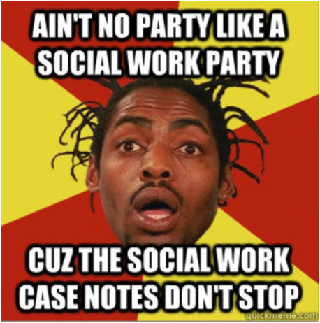 social worker party meme